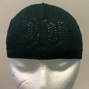 Turkish Knit Cotton Kufi Mercan Skull Cap Green